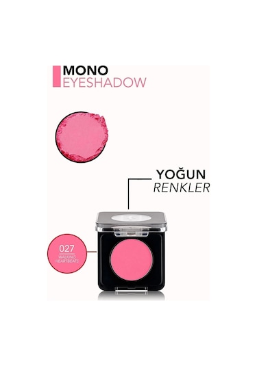 Flormar Mono Yüksek Pigmentli & Mat Bitişli Kompakt Göz Farı 027 Walking Heart Beats