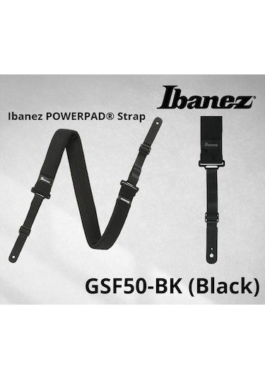 Ibanez Gsf50-bk Powerpad Strap Black Gitar Askısı