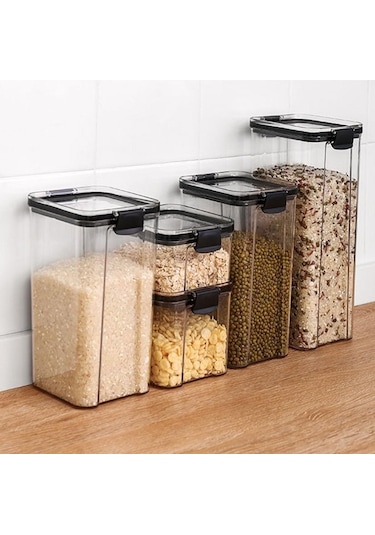 Pazly 1300 Ml Neme Dayanıklı Şeffaf Kavanoz Kapağı - Gıda Depolama Kavanozu Diğer