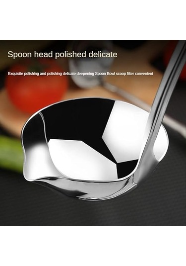 304 Paslanmaz Çelik Mutfak Çorba Kaşığı Punch Çorba Kaşığı Aydınlatmalı