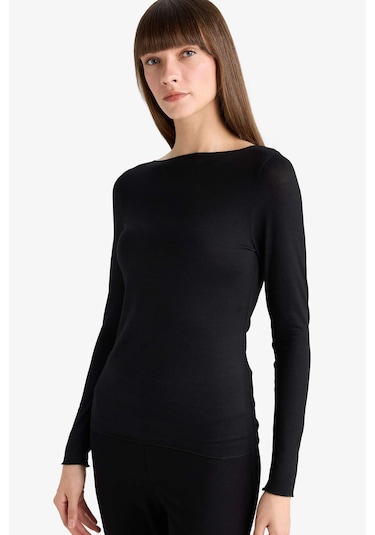 Defacto Modal Kaşmir Yumuşak Dokulu Kayık Yaka Uzun Kollu Üst-fall İn Love F2264ax25aubk81 SIYAH Defacto Modal Kaşmir Yumuşak Dokulu Kayık Yaka Uzun Kollu Üst-fall İn Love F2264ax25aubk81 SIYAH