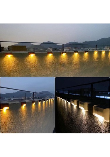 Jeehugo Siyah Kasa Islak Işık Güneş Enerjili Duvar Lambası - Bahçe Merdiven Teras Peyzaj Aydınlatması Diğer