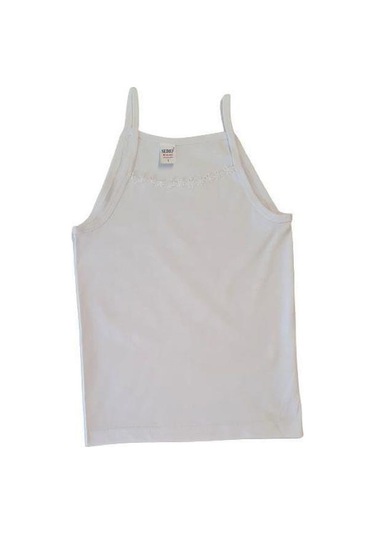 Fistolu Kız Çocuk Atlet - Sdf Beyaz