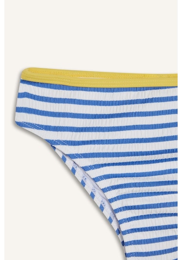 Defacto Kız Çocuk Çizgili Bikini Takımı E5131a825hsbe194 Mavi