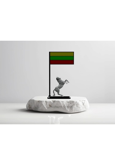 Litvanya Bayrağı Masa Dekoru 3d Baskı Vatansever Biblo