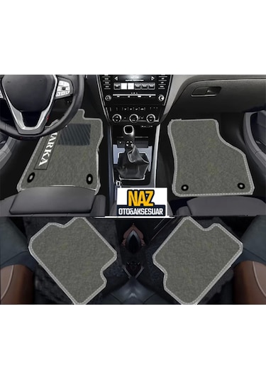 Audi A8 2010-2017 Gri Halı Gri Kenar Petek Topuk