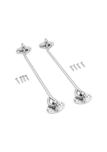 Cordial 2 Adet Paslanmaz Çelik Sessiz Sürgü Kilit Ve Mandal, 14 İnç Kapı Kilidi