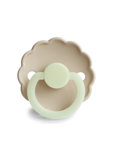 FRIGG Daisy Silikon Emzik - Karanlıkta Parlayan - Cream Night 0-6 Krem