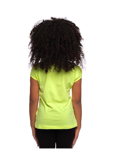 Lovetti Neon Sarı Kız Çocuk Kısa Kollu Basıc Tişört 31001S019 Sarı
