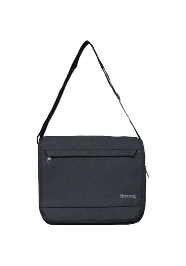 Unısex Kanvas Postacı Çantası Askılı Omuz Çantası Okul Çantası Körüklü Çapraz Çanta Pst02 Siyah Siyah