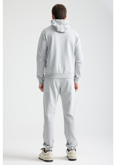 Shooter Sportswear Elit Class Füme Erkek Eşofman Takımı Mevsimlik Kapüşonlu Manşetli Rahat Kalıp Gri