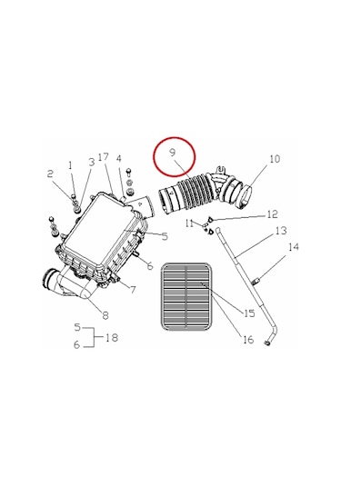 Geely Ck Hava Giriş Hortum