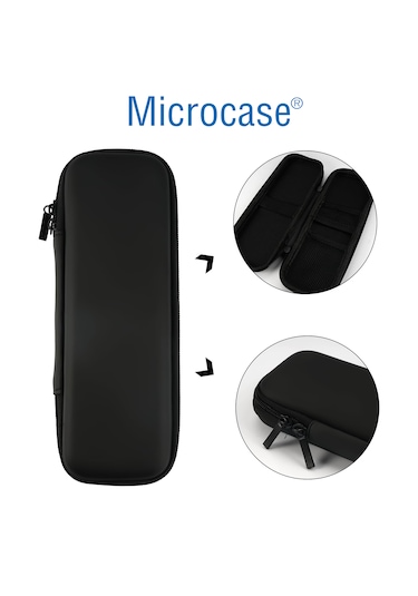 Dokunmatik Kalem Pencil Kalemlik Fırça Set Kulaklık Kablo Organizer Kılıfı 21x9cm Al5356 Siyah