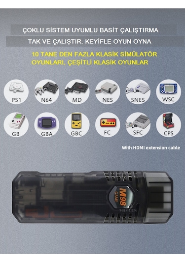 Arcade 8K 10.000 Oyunlu HD Mini TV Android Retro Oyun Konsolu