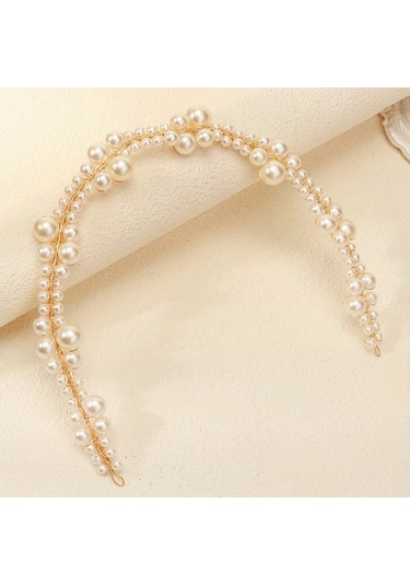 Willowhaven Her Mevsim Yakışan Zarif Altın Sarı Taç - Yumuşak Zincirli Şık Saç Bandı