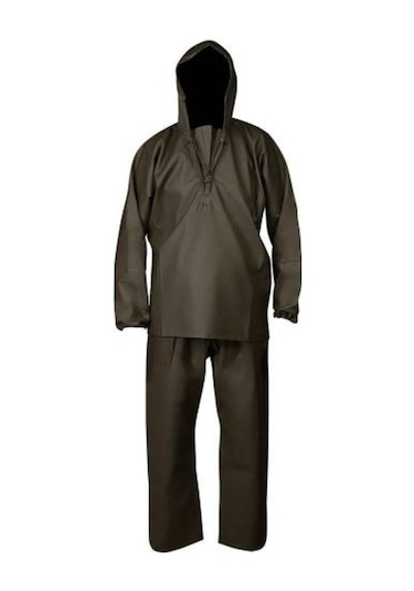 Balıkçı Yağmurluk Takım Pantolon Ceket 5 Mikron Koyu Yeşil
