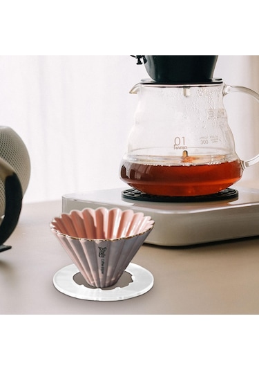 Suntek Kahve Filtresi Üzerine Dökün Tutucu Cafe Pembe