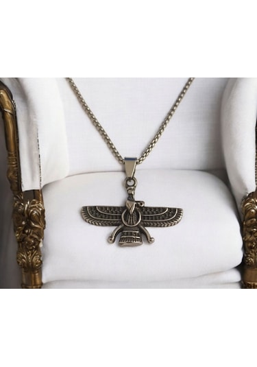 Erkek Ahura Mazda Çelik Kolye Ucu 8798