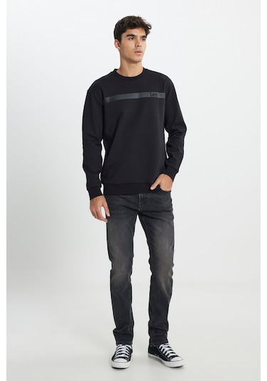 Lee Regular Fit Normal Kesim Bisiklet Yaka Siyah Sweatshirt L242499001 Siyah