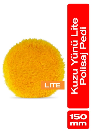 Kuzu Yünü Polisaj Keçesi/pedi Lite-ağır Çizik Giderici-150mm-kuzu