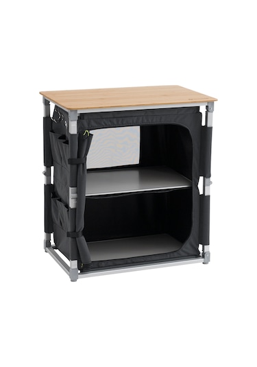 Outwell Padres Storage Unit Bambu Portaatif Kamp Mutfağı Çok Renkli