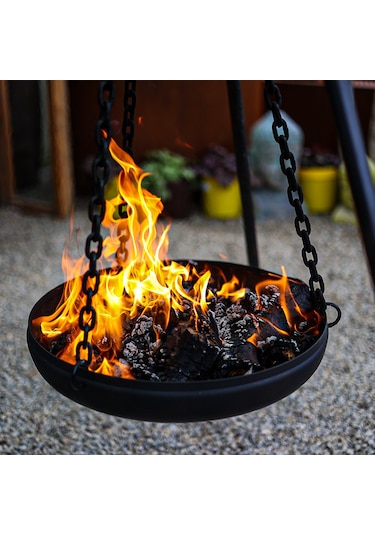 Askılı Şömine 50 Cm Siyah