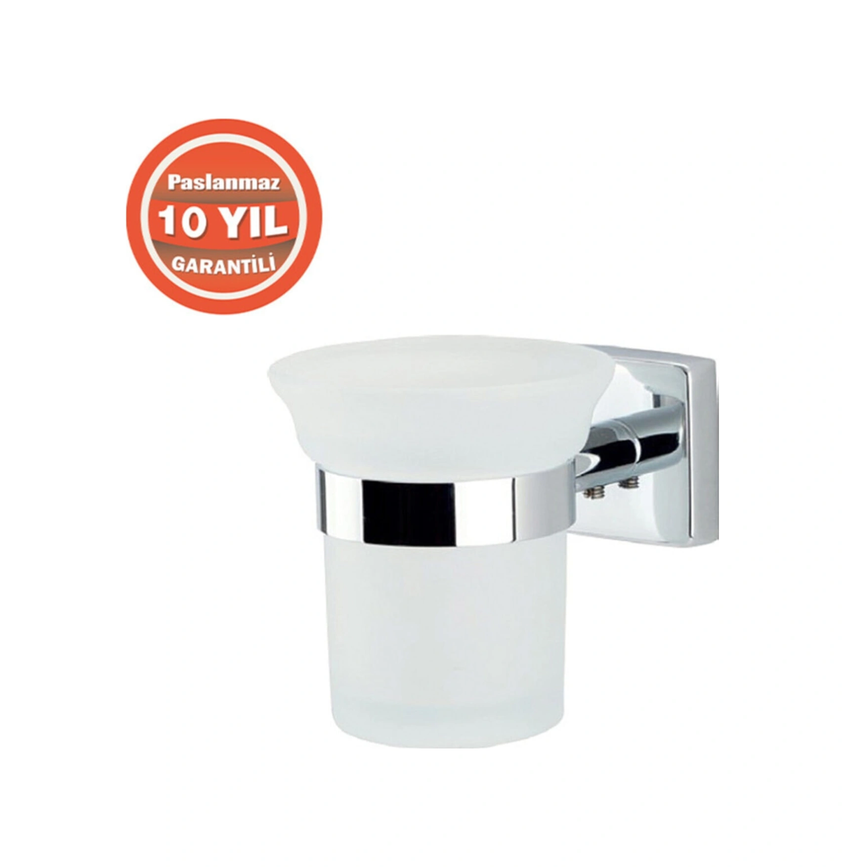 Çelik Banyo Vizyon Diş Fırçalık Paslanmaz Pirinç 10 Yıl Garantili Krom