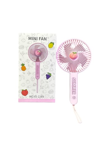 Avuç İçi Taşınabilir Şarjlı Vantilatör Mini El Fanı Ys-2289 Pembe