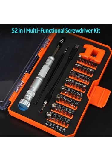 Singree 52'li Profesyonel Vidalı Tornavida Seti - Dizüstü, Telefon, Saat Tamiri İçin Çok Fonksiyonlu