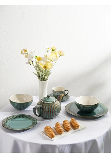 Dolana Vintage Desenli Hediye Çay Ve Kahve Kupası 250 Ml Fincanlı 327315983 MAvi