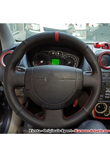 Ford Fiesta 2002-2007 Araca Özel Direksiyon Kılıfı Siyah