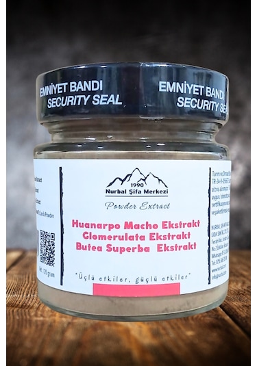 Nurbal Şifa Merkezi Huanarpo Macho Glomerulata Butea Superba Ekstrakt 120 G