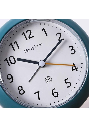 Mavi Modern Minimalist İskandinav Sessiz Yuvarlak Çalar Saat Kişilik Ev Dekorasyonu Başucu Saati Diğer