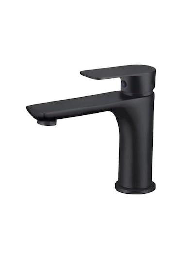 Siyah Lavabo Bataryası Pirinç Döküm Lavabo Musluğu Siyah