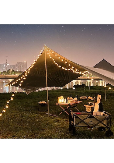 Sarı Kamp Güneş Dize Işık Açık 200 Led Küçük Top Işık Bahçe Noel Partisi Dekorasyon Su Geçirmez Güneş Peri Masalı Işık Avlu Dekorasyon 12m 100leds Sarı