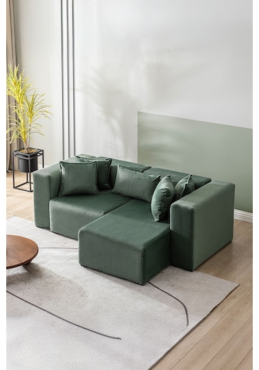 Katt Modüler Ekstra Rahat İskeletli 2 Li Koltuk 10 Renk Yeşil