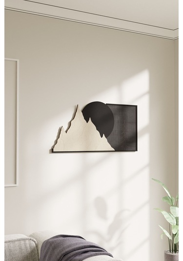 Dekoratif Minimal Manzara Tasarımlı Ahşap Tablo