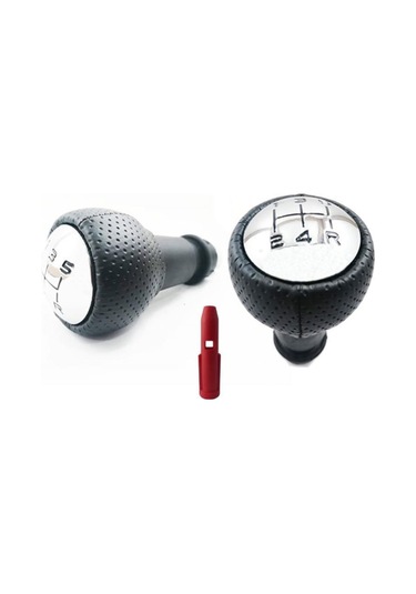 Peugeout 301 Deri Vites Topuzu Siyah-krom siyah