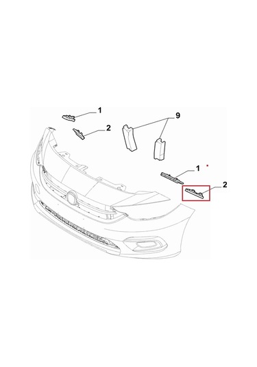 Ön Tampon Dış Braketi Sol Taraf Fiat Tipo Tipo Cross 51984513