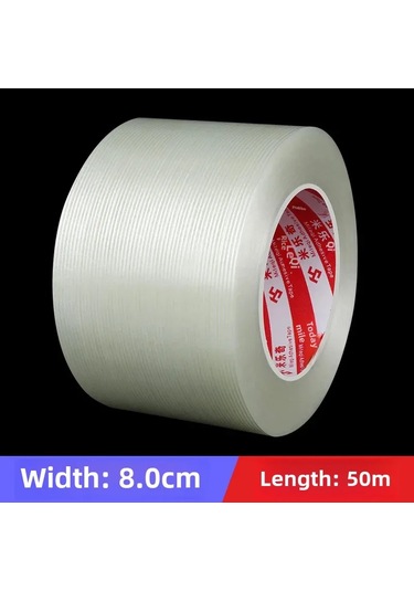Yapışmayan İşaret Tek Taraflı Fiber Bant Kalıp Elektronik Ambalaj Yapışkan Bant 8.0cm Wide 50 M Long Standard Diğer