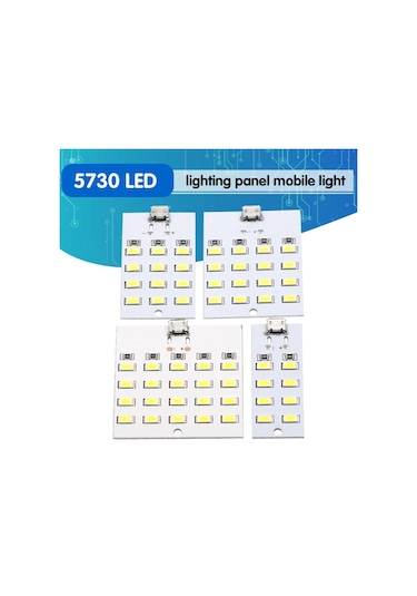 1 Adet Aydınlatma Paneli Mobil Işık 430ma 470ma 5730 Smd 5v, Seçenekler: 12 Led