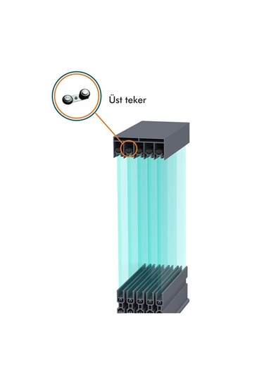 Sürgülü Cam Balkon Üst Alüminyuma Takılan Üst Ray Teker 10 Adet