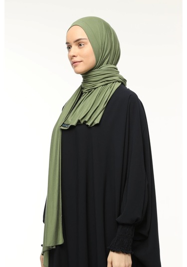 Tesettür Penye Şal Düz Fıstık Yeşili