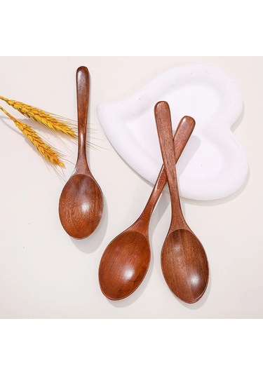 Fosenze 10 Adet 18,5 Cm Nānmu Ahşap Çatal, Uzun Saplı, Doğal Renkli, Ev Ve Restoran Kullanıma Uygun Kahverengi