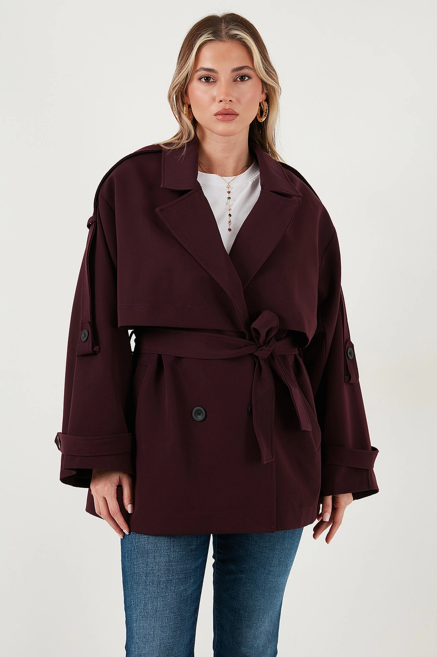 Lela Bayan Trençkot 6839580 Mürdüm Mürdüm