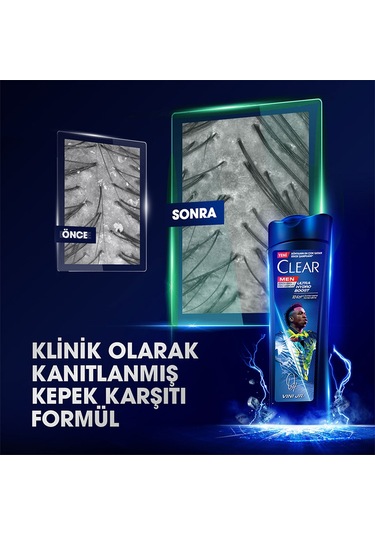 Clear Men Kepeğe Karşı Etkili Şampuan Vinicius Júnior 350 Ml Beyaz