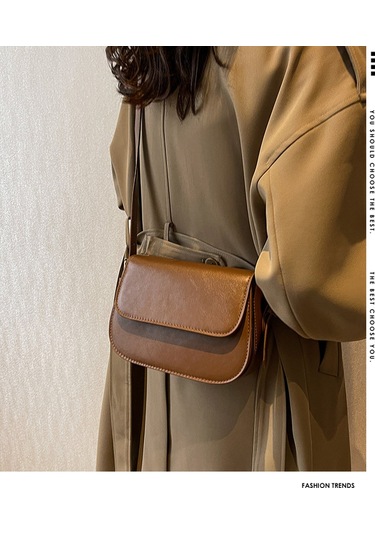 Moda Kadın Çapraz Askılı Çanta Küçük Kare Çanta-kahverengi 1 Çok Renkli