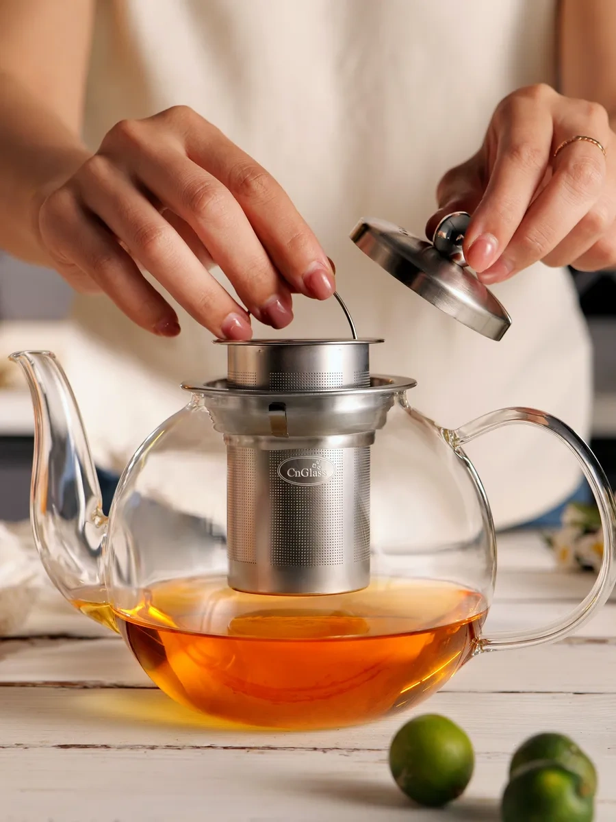 Cnglass Çıkarılabilir Filtreli Demlik 1200 Ml 310788297 Beyaz