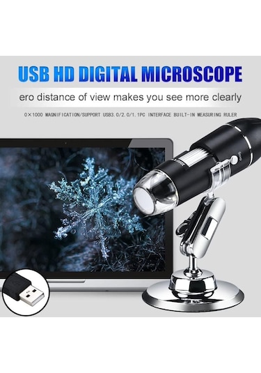 Mikroskop Aksesuarları Kiti 500x 1000x 1600x Elektronik Dijital Mikroskop Usb Elde Taşınır