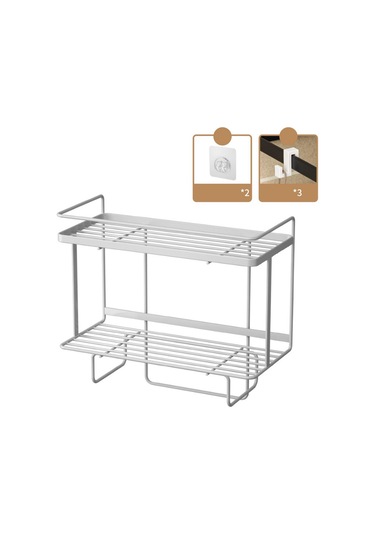 Suntek Magideal Tuvalet Rafı Üzerinde Raf Banyo Alanı 2-katlı-beyaz Beyaz